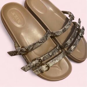 Dr. Martens Women's Tan Snake Print Sandals